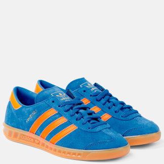 acheter du luxe Adidas Baskets en daim Hamburg bleu