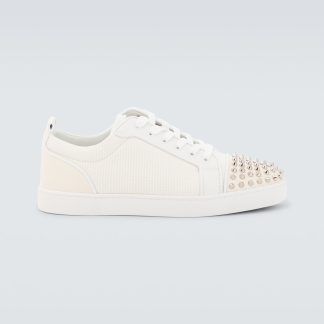 acheter du luxe Christian Louboutin Baskets à crampons Louis Junior blanches