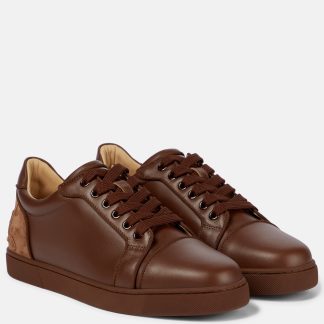 acheter du luxe Christian Louboutin Fun Vieira baskets en cuir marron