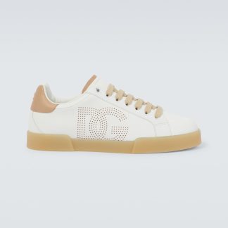 acheter du luxe Dolce & Gabbana Baskets DG en cuir blanc