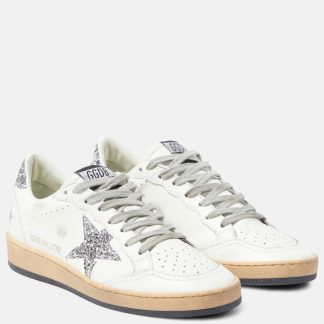 acheter du luxe Golden Goose Baskets en cuir Ball Star blanches