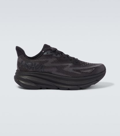 acheter du luxe Hoka One One Baskets Clifton 9 noires