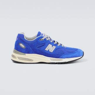 acheter du luxe New Balance Made UK 991v2 baskets en daim bleu