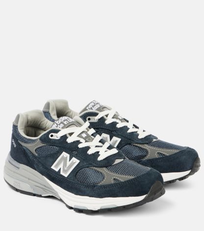 acheter du luxe New Balance Made USA 993 baskets en daim bleu