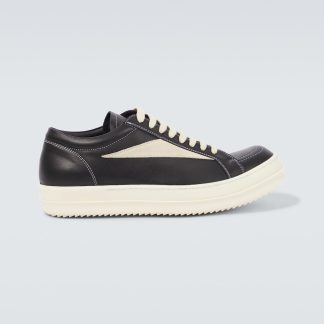 acheter du luxe Rick Owens Baskets en cuir Vintage Sneaks noir