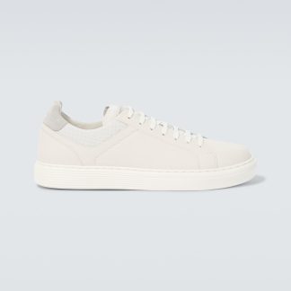 acheter un designer Brunello Cucinelli Baskets en cuir blanc