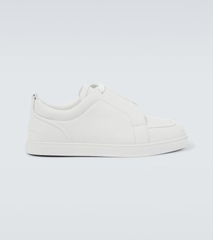 acheter un designer Christian Louboutin Baskets Jimmy en cuir blanc