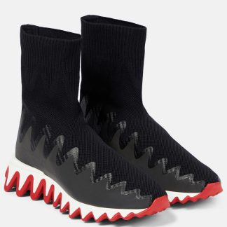 acheter un designer Christian Louboutin Baskets Sharky Sock noires