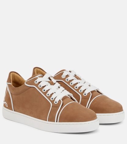 acheter un designer Christian Louboutin Fun Viera baskets en cuir beige