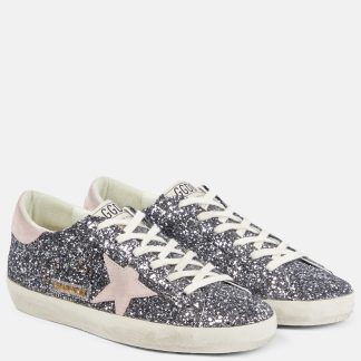 acheter un designer Golden Goose Baskets Super-Star à paillettes argentées