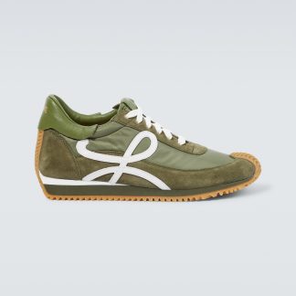 acheter un designer Loewe Baskets Flow Runner en cuir vert