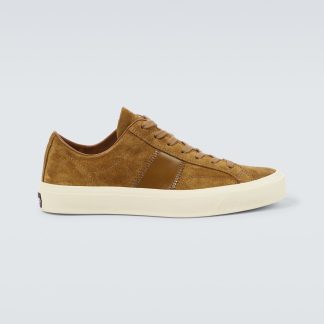 acheter un designer Tom Ford Baskets Cambridge en daim marron