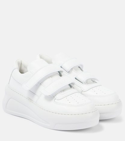 créateur de contrefaçons Acne Studios Baskets à plateforme en cuir blanc