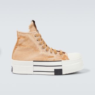 créateur de contrefaçons DRKSHDW by Rick Owens x Converse DBL DRKSTAR Chuck 70 baskets jaunes