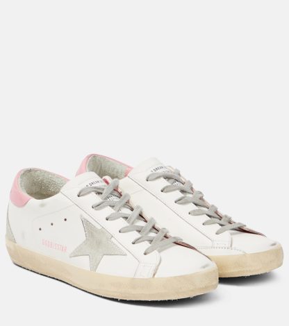 créateur de contrefaçons Golden Goose Baskets Super-Star en cuir blanc