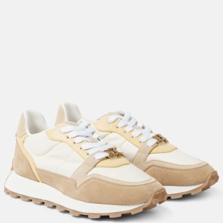 créateur de contrefaçons Tods Baskets Runner en daim beige