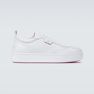 créateur de mode Christian Louboutin Happyrui Baskets à pointes blanches