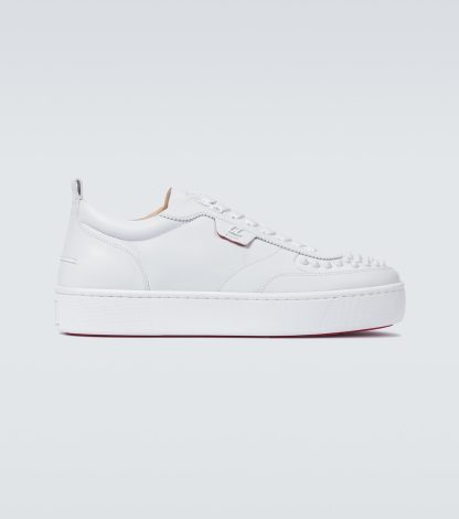 créateur de mode Christian Louboutin Happyrui Baskets à pointes blanches