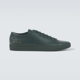 créateur de mode Common Projects Original Achilles Low baskets en cuir vert