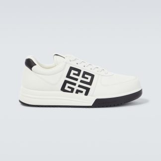 créateur de mode Givenchy Baskets basses en cuir G4 blanches