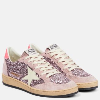 créateur de mode Golden Goose Baskets Ball Star en daim pailleté multicolores