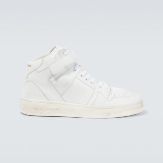 créateur de mode Saint Laurent Baskets LAX en cuir blanc