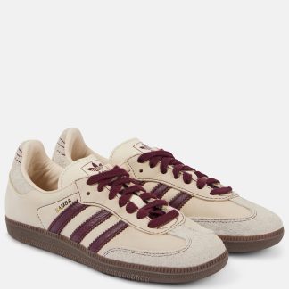 créateur en gros Adidas Baskets en cuir suédé Samba OG blanc