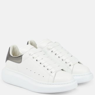 créateur en gros Alexander McQueen Baskets oversize en cuir blanc