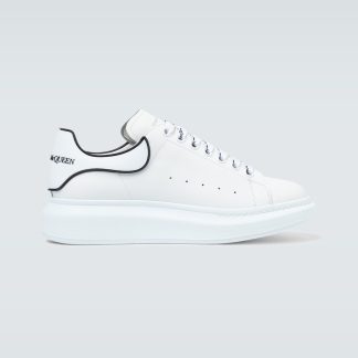 créateur en gros Alexander McQueen Baskets oversize en cuir blanc