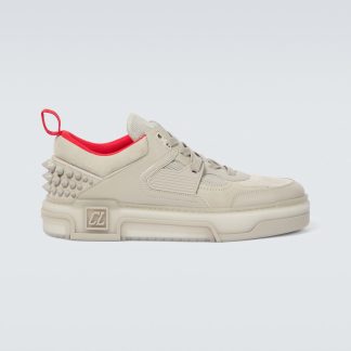 créateur en gros Christian Louboutin Baskets Astroloubi en cuir et daim blanc