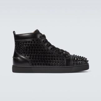 créateur en gros Christian Louboutin Baskets Louis Spikes noires