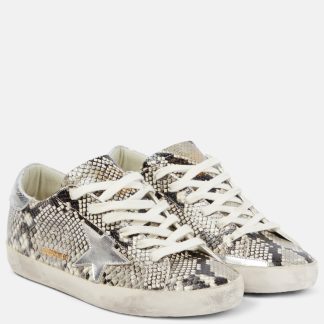 créateur en gros Golden Goose Baskets Super-Star en cuir effet serpent multicolore