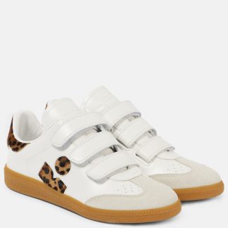 créateur en gros Isabel Marant Baskets Beth en cuir blanc