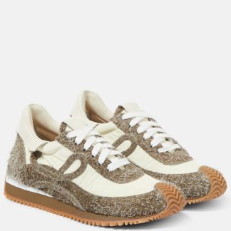 créateur en gros Loewe Baskets Flow Runner en daim multicolores