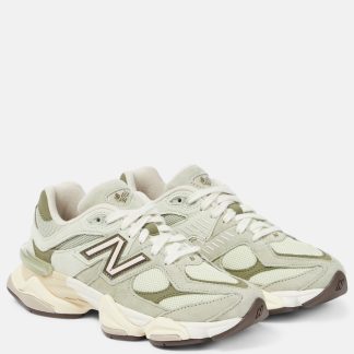 créateur en gros New Balance 9060 baskets en cuir beige