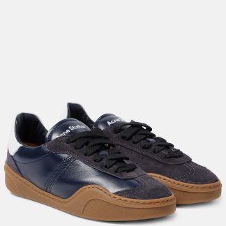 designer bon marché Acne Studios Baskets en daim avec logo gris