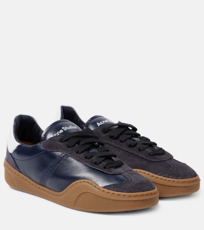 designer bon marché Acne Studios Baskets en daim avec logo gris