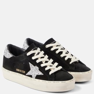 designer bon marché Golden Goose Baskets en daim à paillettes Hi Star noir