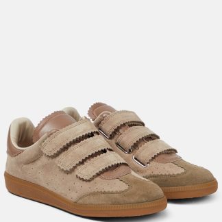 designer bon marché Isabel Marant Baskets basses en daim Beth marron