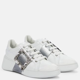 designer bon marché Roger Vivier Baskets en cuir 'Viv' Skate blanc