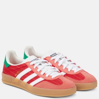 designer de haute qualité Adidas Baskets Gazelledoor en daim rouge