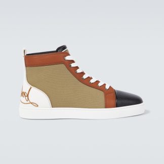 designer de haute qualité Christian Louboutin Fun Louis baskets en cuir multicolores