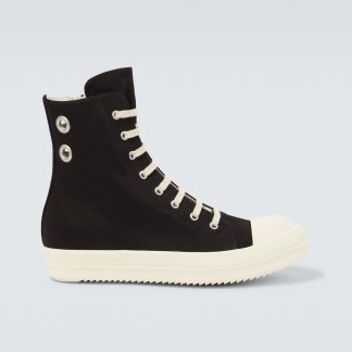 designer de haute qualité DRKSHDW by Rick Owens Baskets en toile noires