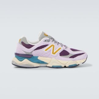 designer de haute qualité New Balance 9060 baskets en cuir brodé multicolores