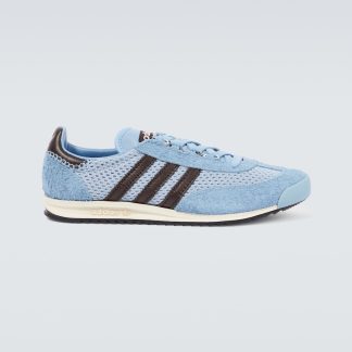 faux luxe Adidas x Wales Bonner SL76 baskets en cuir bleu