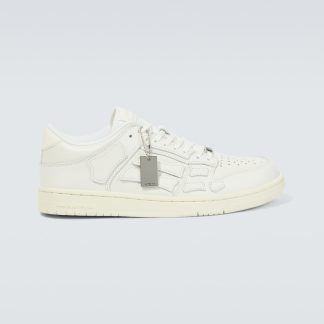 faux luxe Amiri Baskets basses en cuir Skel Top blanches