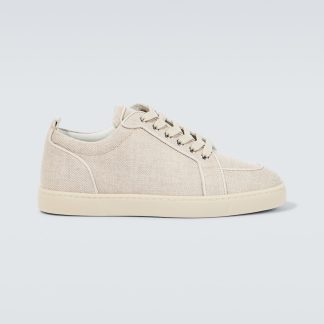 faux luxe Christian Louboutin Rantulow Orlato - Baskets en toile beige