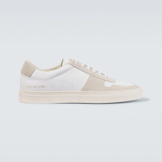 faux luxe Common Projects Baskets BBall Duo en cuir et daim blanc