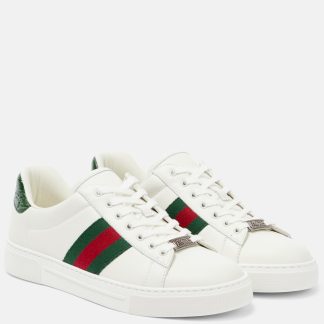 faux luxe Gucci Baskets Ace en cuir multicolore