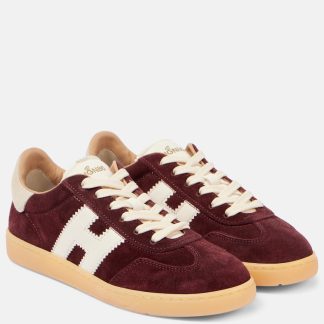 faux luxe Hogan Baskets en daim marron